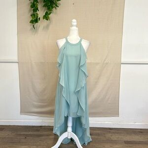 Bcbg MaxAzria Elegant Aqua Halter Dress
